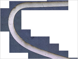 Multiple image acquisition of Platinum wires cross sections