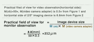 Practical Filed of View for Video Observation (Horizontal Side)