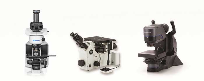 Os microscópios industriais Evident são compatíveis com soluções de análise metalúrgica