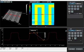 Medição dimensional de eletrodos de filtro SAW