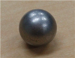 A ball bearing whose surface has become rough due to contamination