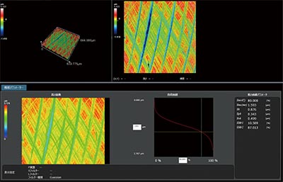 Surface roughness data, including a height image, provided by laser scanning