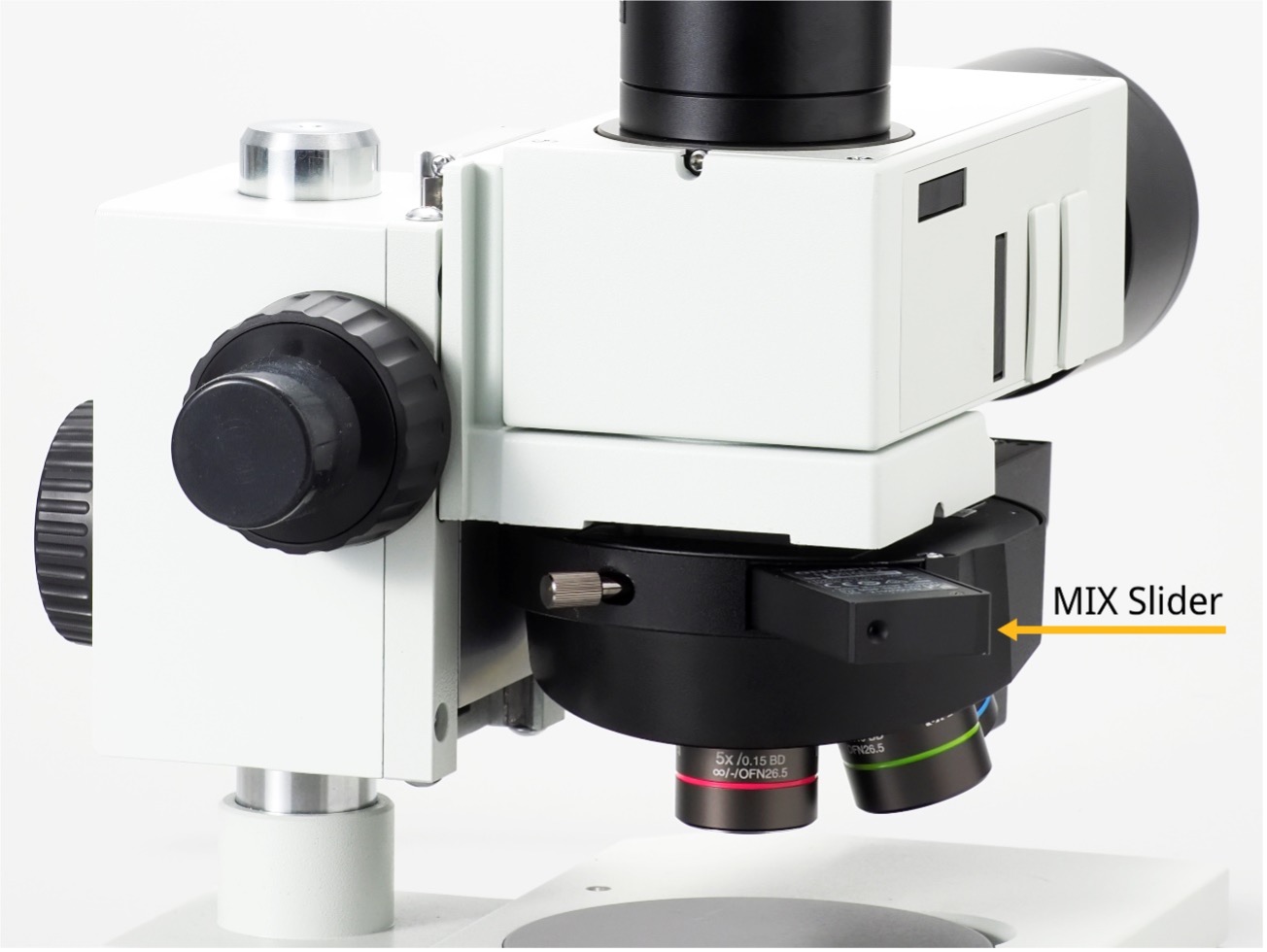Compact microscope equipped with MIX observation