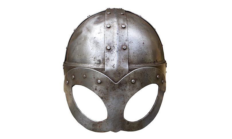Ancient steel helmet