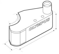 CAD-чертеж ПФР с корпусом сложной конструкции, защищающим пьезоэлектрический преобразователь.   