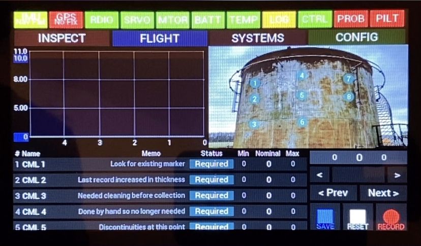 Datos de inspección procedentes de drones para END