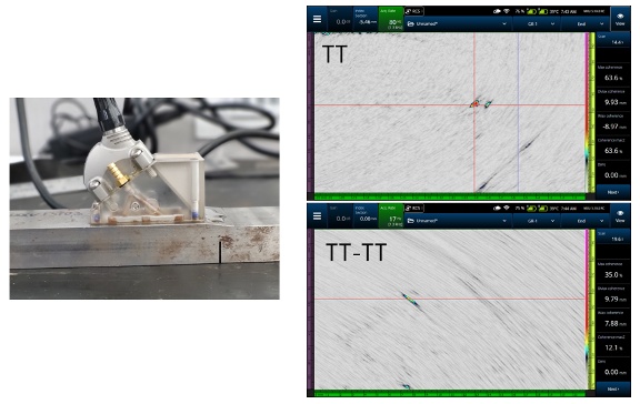 Validating the sizing accuracy of a notch in a calibration block using the PCI technique on the OmniScan X3 64-channel flaw detector
